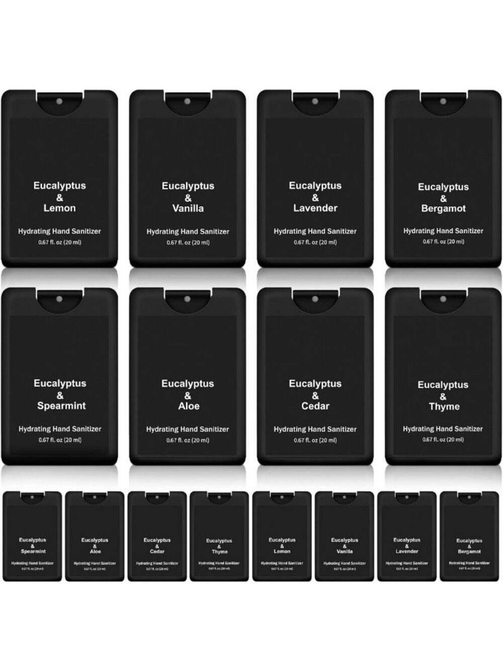 24 Pack Travel Size Hand Sanitizer Spray - Bulk 0.67 Fl. oz for On-the-Go